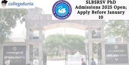 SLBSRSV PhD Admissions 2025 Open